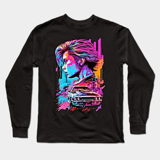 Neon Cyberpunk Driver - V1.01 Long Sleeve T-Shirt